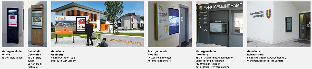 Digitale Gemeinde-Stelen und Amtstafeln